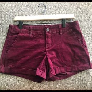 Brand New Burgundy Shorts
